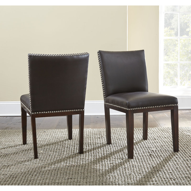 Red Barrel Studio Bonded Leather Upholstered Dining Chair & Reviews